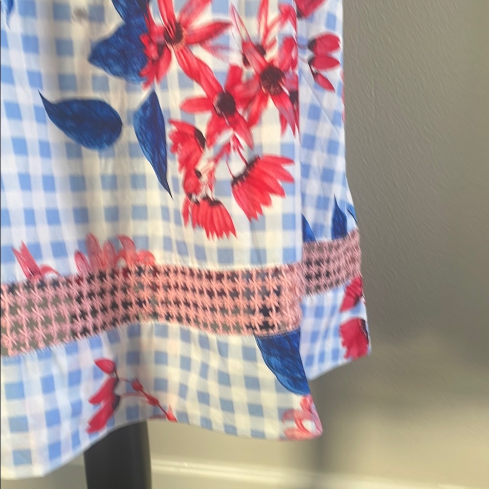 Draper James A-Line Knee-Length Red and Blue Skirt Size 6 - Picture 6 of 10